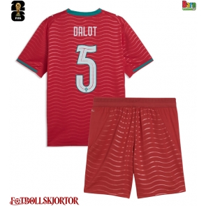Portugal Diogo Dalot #5 Hemmakläder Barn VM 2026 Kortärmad (+ Korta byxor)